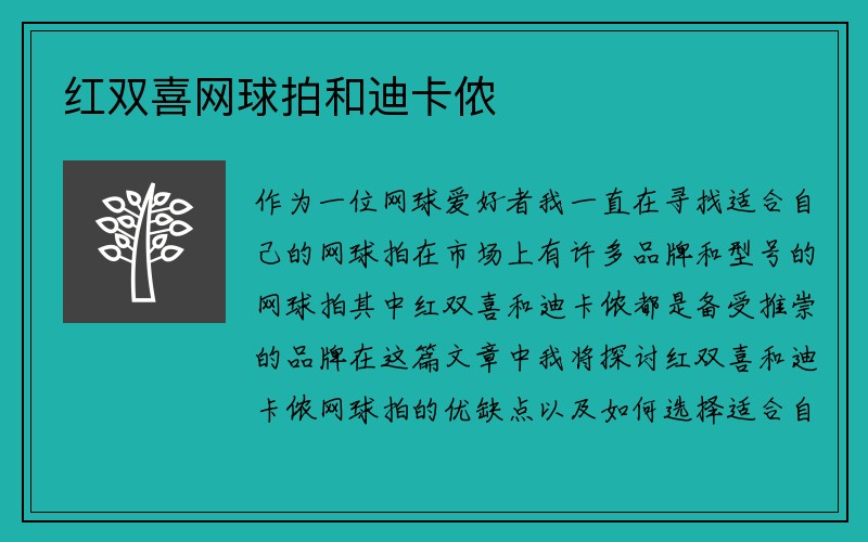 红双喜网球拍和迪卡侬